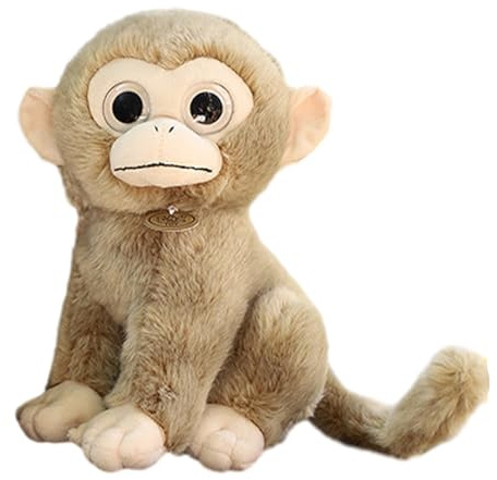 Plüschaffe, Plüschaffe, Affe zum Umarmen, realistischer Plüschaffe, niedlicher Plüschaffe, niedlicher Plüschaffe, entspannender Affe für Jungen, Mädchen, Kindertasche