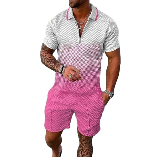 Ensemble court 2 pièces pour homme, polo, tendance, été, survêtement décontracté, ensemble à manches courtes et short pour homme