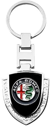 BAUFAS Auto Schlüsselanhänger, Für Alfa Romeo Giulietta GT 159 147 156 Mito Brera, Autoschlüsselbund Ersatz für Fahrzeug, Autozubehörersatz für Mann und Frau,A-OneSize
