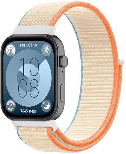 Traspirante Sport Cinturino per Huawei Watch Fit 3, Nylon Bracciali Cinturini di Ricambio per Huawei Watch Fit 4/4 Pro