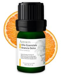 Olio Essenziale Arancia Dolce 5ml Naturale E Puro Al 100% Ideale Per Aromaterapia E Diffusore Oli Essenziali/Massaggi aromatici/Uso Alimentare.