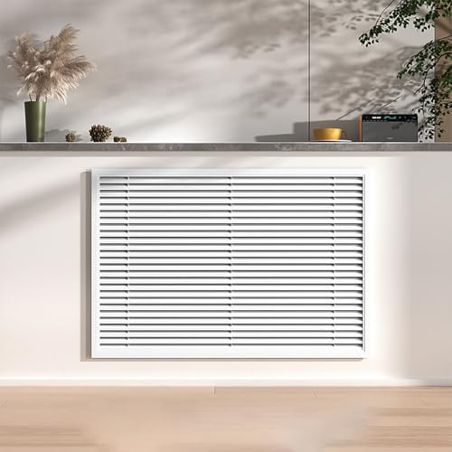 MTSYXYM Termosifoni Moderni,Copertura per Radiatore Decorativa,Copritermosifone a Doghe,Stile Verticale Pannello,Lame inclinate a 45°, Semplice ed Elegante,per casa, Hallway Living Room.(60 * 90cm)