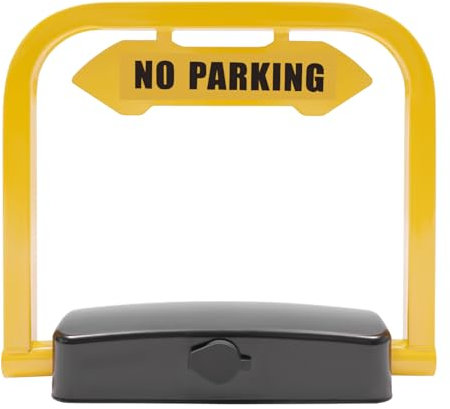Barrière de parking télécommandée - Design résistant aux chocs à 180° - Panneau « interdiction de stationnement » - Avec télécommande - Serrure de stationnement de voiture - Protection d'entrée de