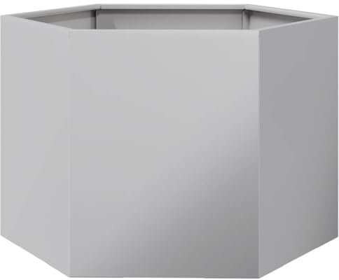 vidaXL Jardinera Hexagonal Acero galvanizado 69x60x45 cm, Jardinera de Flores, Jardinera de Patio, macetero, Jardinera de Exterior
