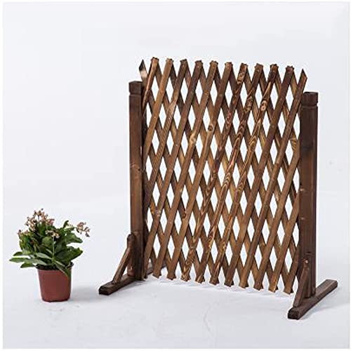 Clôture de jardin brise-vue extensible sur pied en bois Grille de séparation décorative pour plantes grimpantes