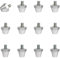 Screw Studs for Nike Football Boots, Alloy Replacement Studs, Prevents Slipping and Ensures Safety, 5mm Screw Thread, Conical Shape, 12 Pack- Short (11/13mm) Silver