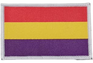 Bestickter Aufnäher mit spanischer republikanischer Flagge mit offiziellen Farben, gesticktes Wappen, bestickte Motorradflicken, Militär-Patch, Republikaner