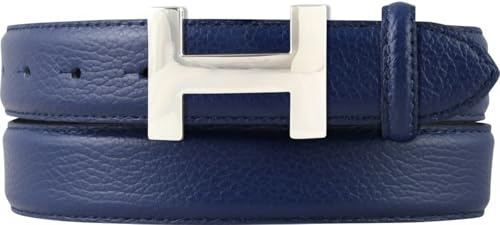 BELTINGER Damen-Gürtel HAILEY aus strukturiertem Leder 3 cm | Schmaler Ledergürtel für Damen 30mm | Silber glänzend