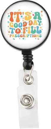 KUIYAI Porte-badge inspiré de la pharmacie pour pharmacien, infirmière, médecin, cadeau de travail (remplir les ordonnances)