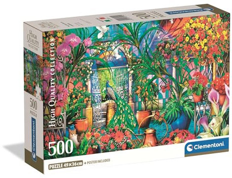 Clementoni Puzzle 500 pieces, Collection, The Greenhouse Caretakers, Compact box, Puzzle for Adults, 14-99 Years, Made in Italy, 35579