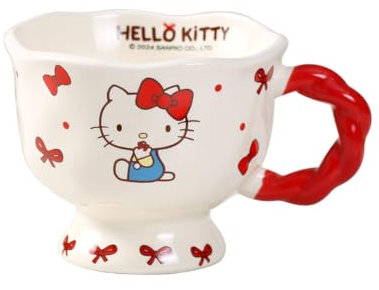 YY Bonita taza con forma de HelloKitty, taza de agua, taza de leche, taza de té, taza de café, taza de té, taza de cerámica para beber