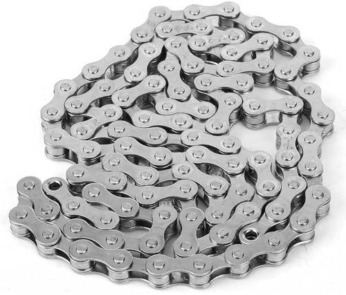 Karlak Stille Glatt 104 Abschnitt 1/2 Zoll * 1/8-Zoll-Fahrradkette für Mountainbike, Rennrad, Hbrides Fahrrad, Klapprad, Junior-Bike-Accessoire, Guter Kostensparung Ersatz