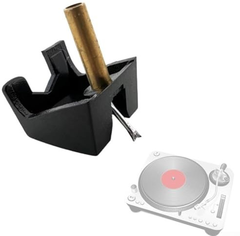 Ago per giradischi, compatibile con Stanton 500A, D5100E, 500AL, 5107AL, D5200SK Mk2, puntina di ricambio per cartuccia giradischi in vinile (nero)