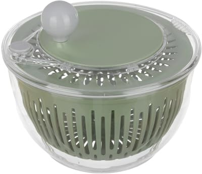 Kasanova 1 centrifuga per insalata da 4,5 l con bottone, plastica ABS polistirene polipropilene gomma termoplastica (TPR)