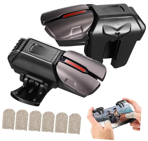 LOLIPPYY Mobile Phone Gaming Triggers with Breathable Anti-slip Game Finger Sleeves Upgraded Chip for Stable Connection Compatible with Smartphones Ergonomic Controllers for Enhanced Mobile