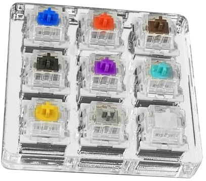 Key Switch Tester – 12 tasti ABS alloggiamento meccanico, dispositivo di prova dell'interruttore, tappi per tasti, accessori di alta qualità per gli amanti del PC, chiavi meccaniche