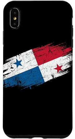 Hülle für iPhone XS Max Panama-Flagge, Used-Look, Grunge-Grafik