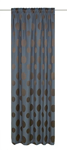 Wirth Vorhang Gardine Blickdicht, Ottobrunn, Smokband, Farbe: Petrol, Größe: 145/132 cm (HxB), Einzelschal, Übergardine