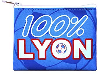 OLYMPIQUE DE MARSEILLE Porte-monnaie Bleu 1 Compartiment - Caricature - Simili Cuir - Adultes Fans de Football - Unisex