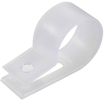 sourcing map 50Stk. Nylon R-Typ Klemme Organizer Kabelschellen Passt Kabel Dmr. 15-19mm DE de