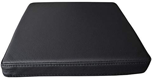 Quattro Meble Schwarz Echtleder Sitzkissen Lederkissen Sitzpolster fur Sessel Stuhle Echt Leder Kissen Sitzauflage Auflage Model 1el (35 x 35 cm)