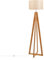 LEDKIA LIGHTING - Stehleuchte aus Holz Korsade | Modernes Design | E27 Glühbirne erforderlich | Dekorativ für Wohnzimmer, Küche, Schlafzimmer, Camel, Holz, Textil