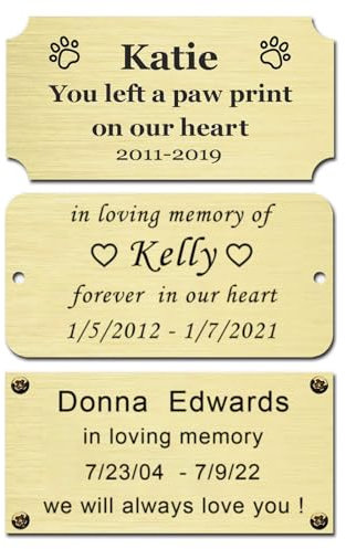 Size: 4 W x 2 H, Personalized, Custom Engraved, Brushed Gold Solid Brass Plate Picture Frame Name Label Art Tag for Frames, with Adhesive Backing or Screws - Indoor use only