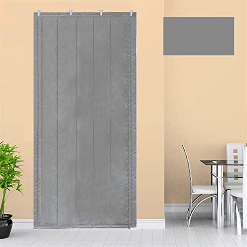 Liveinu Wärmeschutzvorhang Für Tür Isolier Schutz Panel-Isolierung Thermovorhang Verdunklungsgardine Wasserdicht Winddicht Geräuschisolierung 130x210cm Grau 2