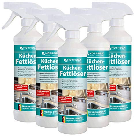 HOTREGA Küchen Fettlöser | Effektiver Küchenreiniger für hartnäckige Fettablagerungen | Ideal für alle abwaschbaren Oberflächen 2500 ml