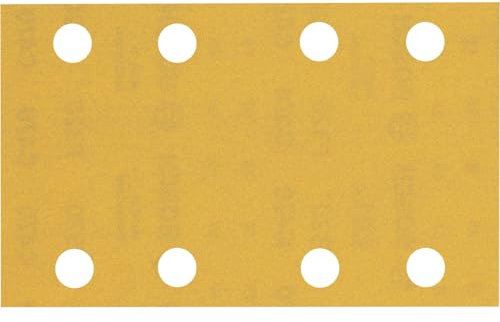 Bosch 10x EXPERT C470 Schleifblatt mit 8 Löchern (für Farbe auf Holz, Hartholz, Ø 80x133 mm, Körnung 320, Professional Zubehör Schwingschleifer)