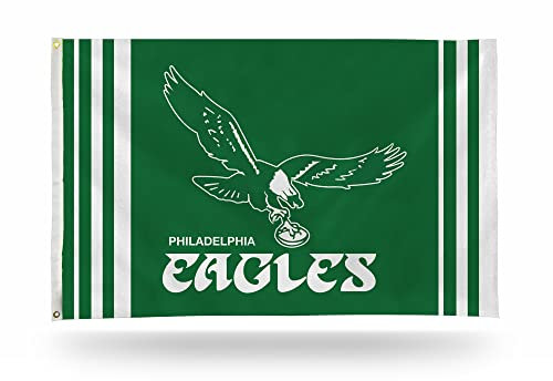 Rico Industries NFL Philadelphia Eagles Throwback Alternate 90 x 150 cm Banner Flagge 90 x 150 cm Banner, einseitig – für drinnen und draußen – Heimdekoration