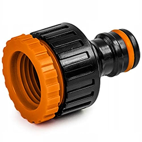 BRADAS® Hahnverbinder Black LINE 3/4 Zoll x 1/2 Zoll Wasserhahn Anschluss Verbinder | Gartenschlauch Adapter Hahnstück Für Wasserhähne Mit Gewinde | Garten Schlauch Hahnanschluss Bewässerungssystem