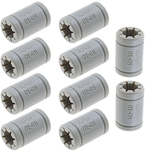 EMSea RJ4JP-01-08 Drylin Linearlager für 3D-Drucker LM8UU Lager, 8 mm Innenschaft, 15 mm Außendurchmesser, 24 mm Länge, 10 Stück