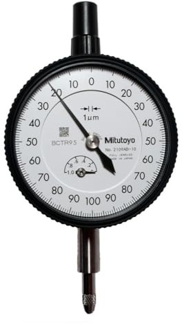 Mitutoyo Messuhr, flacher Abschlussdeckel, ISO Ausführung, Edelsteingelagert, Stoßgeschützt, 1 mm, 0,001 mm