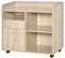 Vinsetto Support d'imprimante - Caisson d'organisation de Bureau Roulant - Dim. 80l x 40P x 72H cm en Bois Chêne Clair