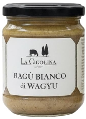 La Cigolina – Ragù Bianco di Wagyu 100% Italiano 190g | Sugo gourmet pronto all’uso senza conservanti | Ricco di Omega 3 e 6 | Per pasta, crostini, empanadas e piatti creativi