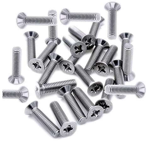 TERF® M8 X 60mm Pozi Countersunk Machine Screw M8 (8mm) X 60mm Pozi Flat Double Countersunk Machine Screws (Bolt) - Pack of 10