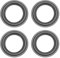 Rebower Altavoz Espuma Borde Envolvente Anillos Goma Perforado Subwoofer Anillos Repuesto Piezas [para Reparación Bricolaje Subwoofer Decoración] - 4.5 Pulgadas/Negro/Paquetes de 4