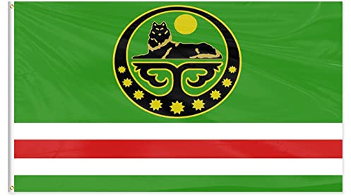 FLAGBURG Tschetschenien Nationalflagge 120x180cm | Wasserfeste Druckflagge mit Messingösen, Polyester, UV-beständig, für Innen & Außen. Flagge der Republik Tschetschenien