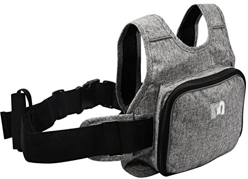 Kinder Motorrad Sicherheitsgurt, Verstellbare Sicherheitsgeschirr mit Reflektierenden Streifen, Geeignet für Kinder Baby, Grau