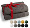 Blumtal Premium 2-TLG. Saunatuch Set 80x200cm - Saunahandtuch Oeko-TEX Zertifiziert, 100% Baumwolle, Frottier XXL- Saunatücher, Extra Weich und Saugstark, Anthrazit