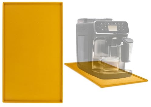 Blumtal – Silikonmatte, 50 x 30 cm, Schuhmatte Abtropfmatte, rutschfest, Abtropfmatte Geschirr, langlebige Silikonmatte Küche, Unterlage Kaffeemaschine, gelb