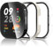Bigqin Confezione da 3 Custodia Protettiva Compatibile con Xiaomi Redmi Watch 3, Custodia Rigida per PC con Proteggi Schermo, Custodia Ultra Sottile HD con Vetro Temperato - Trasparente Nero Bianco
