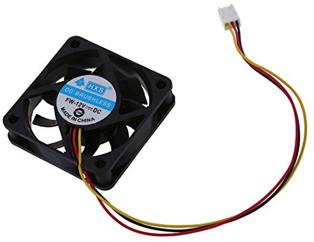 Wlauqueta 60mm x 60mm x 15mm 3 Pin Cooling Fan with Metal Finger Protection