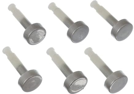 Paxanpax PCK1236 Silver Stainless Steel Oven Clock Timer Knob Buttons (Pack of 6)