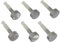 Paxanpax PCK1236 Silver Stainless Steel Oven Clock Timer Knob Buttons (Pack of 6)
