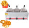 Friteuse à gaz professionnelle GPL, friteuse commerciale, friteuse à gaz commerciale multifonction, grande capacité, puissance de feu réglable 400 W, nettoyage facile,Triplecylinder10L+10L+10L