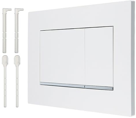 Placa de accionamiento para Geberit Sigma30, 115.883.16.1, placa de accionamiento para 2 volúmenes de descarga y accionamiento frontal (blanco brillante)