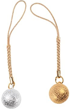 HAWILLOSCH 2 Stück DIY Quastenglocke zum Aufhängen DIY Schmuckanhänger Handyanhänger Silber Telefon Charme runde Glocke zubehör Glocken Anhänger hängende Glocke Siegelglocke zum Aufhängen