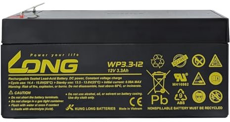 Kogia Beluga 12V 3,3Ah Ersatzakku Lifter Blei Akku Badewannenlifter AGM PB Batterie
